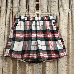 Aerie Plaid Flannel Pajama Boxers - Small